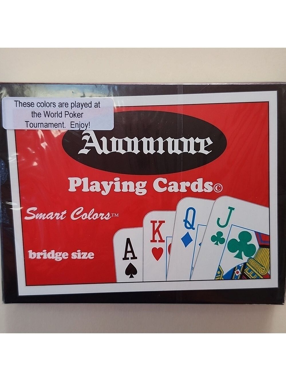 SOLD****Double Deck World Poker Cards Blue Red Bridge Size Smart Colors Avonmore - Picture 2 of 8